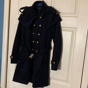 Girls L navy pea coat